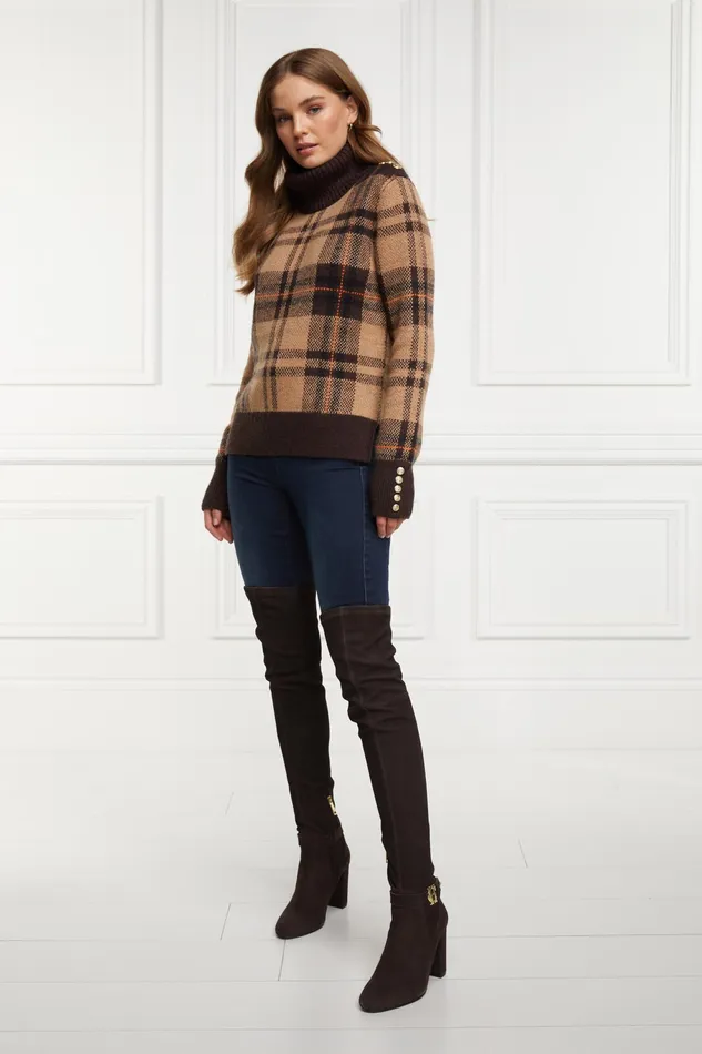 Holland Cooper Sloane Over The Knee Boot Chocolate Women Boots Holland Cooper Sloane Over The Knee Boot Chocolate Women Boots