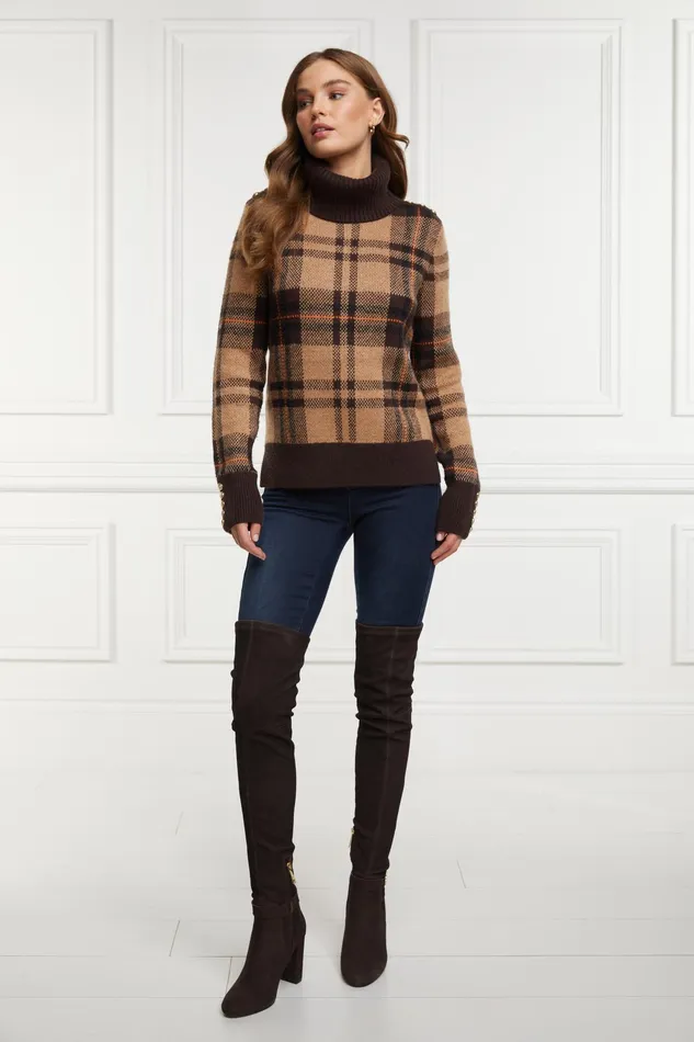 Holland Cooper Sloane Over The Knee Boot Chocolate Women Boots Holland Cooper Sloane Over The Knee Boot Chocolate Women Boots