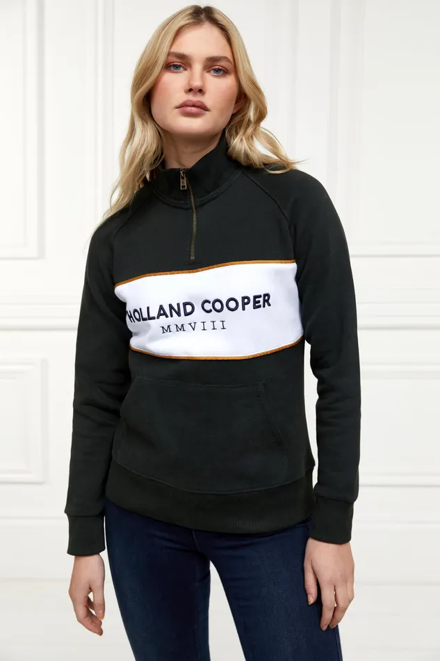 Holland Cooper Sporting Heritage Zip Henley Racing Green Women Henley Holland Cooper Sporting Heritage Zip Henley Racing Green Women Henley