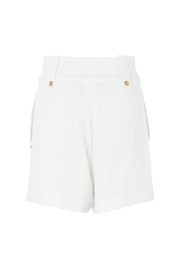 Holland Cooper Tailored Short Oyster Linen Women Shorts Holland Cooper Tailored Short Oyster Linen Women Shorts