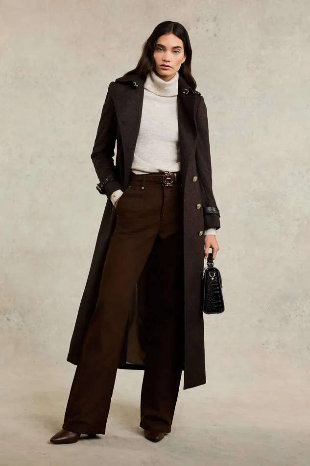 Holland Cooper Tailored Wide Leg Jean Chocolate Women Jeans Holland Cooper Tailored Wide Leg Jean Chocolate Women Jeans