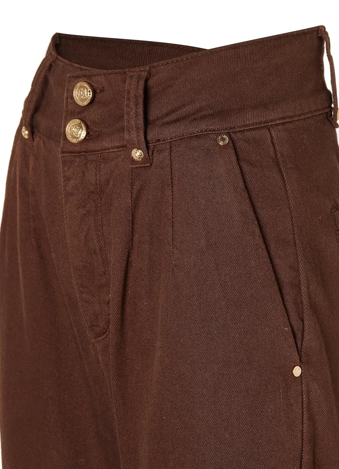 Holland Cooper Tailored Wide Leg Jean Chocolate Women Jeans Holland Cooper Tailored Wide Leg Jean Chocolate Women Jeans