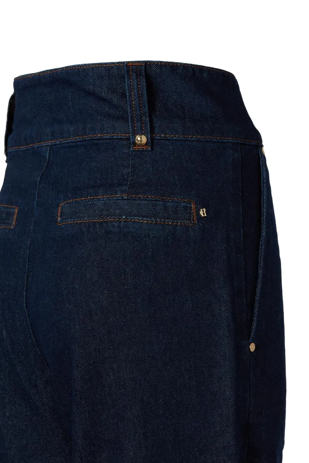 Holland Cooper Tailored Wide Leg Jean Deep Indigo Women Jeans