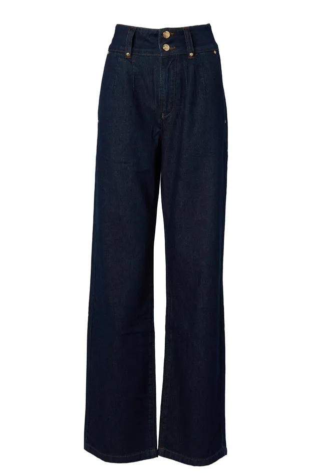 Holland Cooper Tailored Wide Leg Jean Deep Indigo Women Jeans