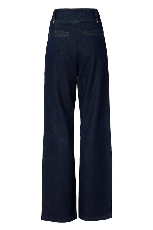 Holland Cooper Tailored Wide Leg Jean Deep Indigo Women Jeans