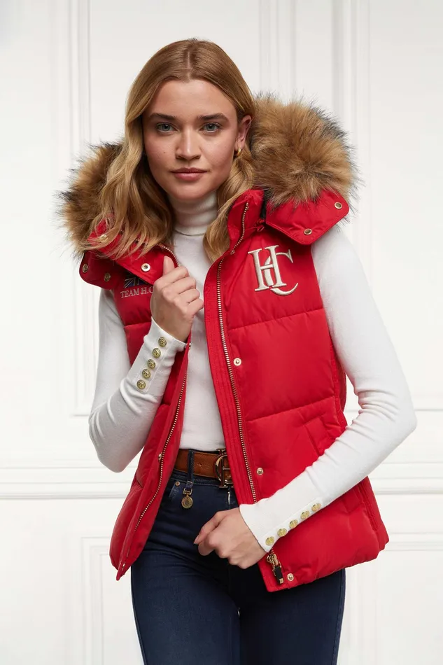 Holland Cooper Team Gilet Heritage Red Women Gilets