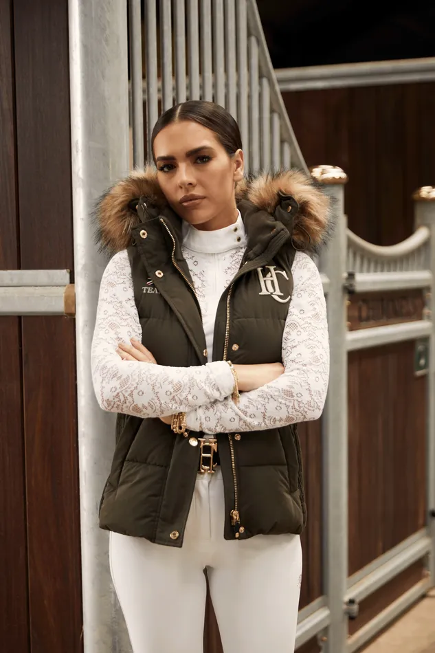 Holland Cooper Team Gilet Khaki Women Gilets