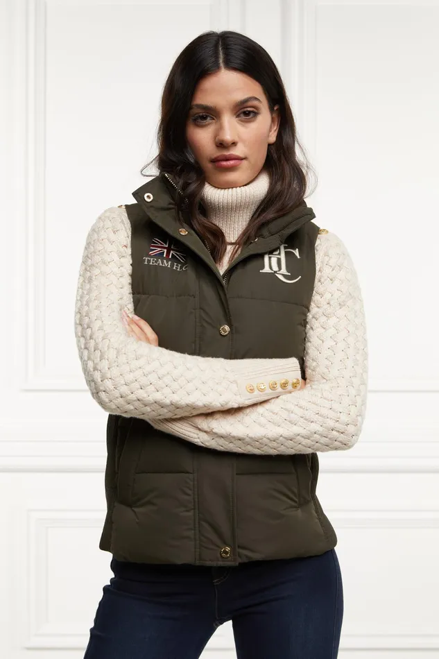 Holland Cooper Team Gilet Khaki Women Gilets Holland Cooper Team Gilet Khaki Women Gilets