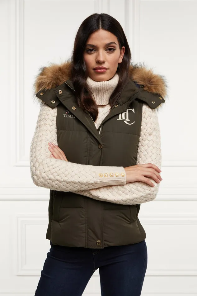Holland Cooper Team Gilet Khaki Women Gilets Holland Cooper Team Gilet Khaki Women Gilets