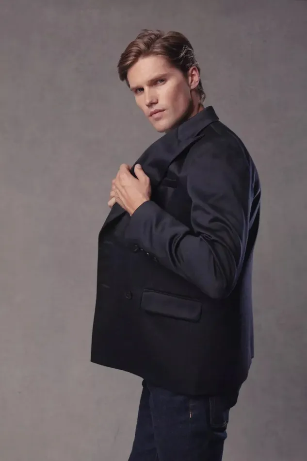 Holland Cooper The Double Breasted Blazer Navy Barathea Men Blazers Holland Cooper The Double Breasted Blazer Navy Barathea Men Blazers