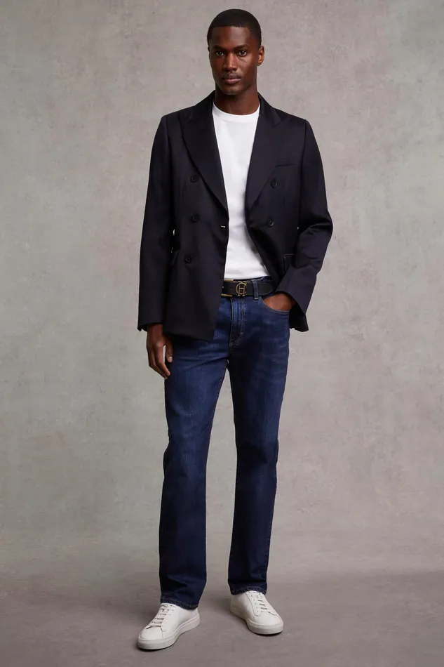 Holland Cooper The Double Breasted Blazer Navy Barathea Men Blazers Holland Cooper The Double Breasted Blazer Navy Barathea Men Blazers