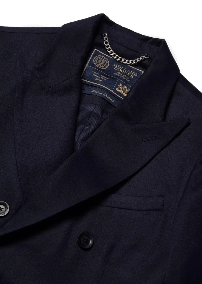 Holland Cooper The Double Breasted Blazer Navy Barathea Men Blazers Holland Cooper The Double Breasted Blazer Navy Barathea Men Blazers