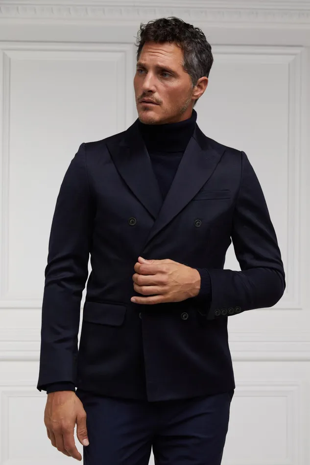 Holland Cooper The Double Breasted Blazer Navy Barathea Men Blazers Holland Cooper The Double Breasted Blazer Navy Barathea Men Blazers