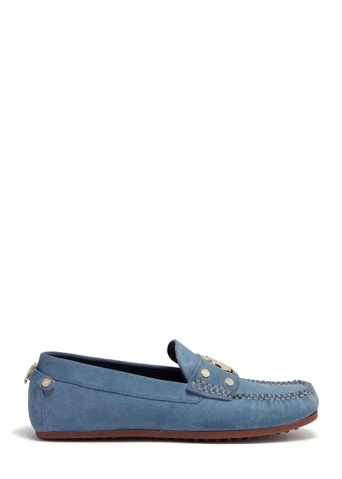 Holland Cooper The Driving Loafer Soft Blue Women Loafers