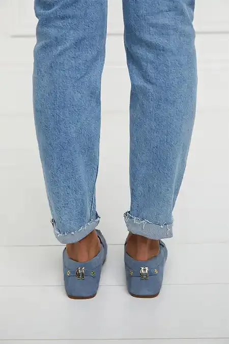 Holland Cooper The Driving Loafer Soft Blue Women Loafers Holland Cooper The Driving Loafer Soft Blue Women Loafers