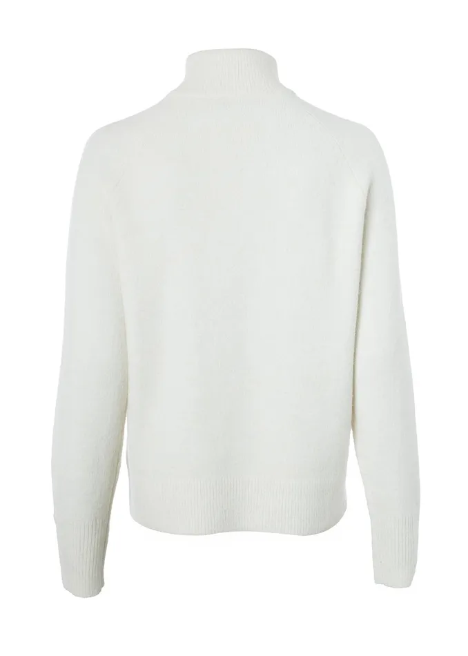 Holland Cooper Tori Quarter Zip Knit Natural Women Knitwear Holland Cooper Tori Quarter Zip Knit Natural Women Knitwear