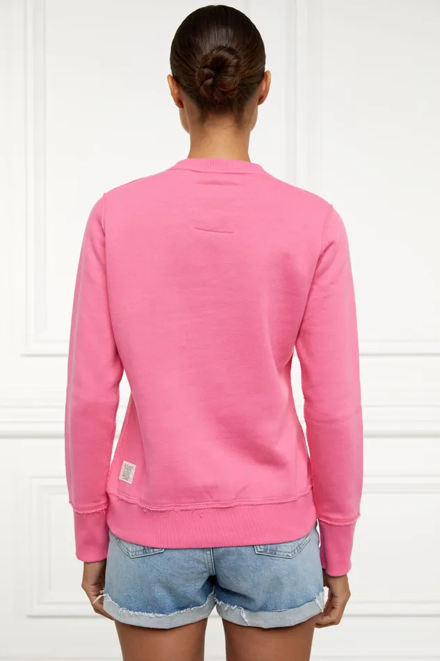 Holland Cooper Varsity Crew Peony Pink Women Sweatshirts Holland Cooper Varsity Crew Peony Pink Women Sweatshirts