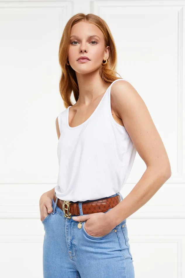 Holland Cooper Vest White Women Tops