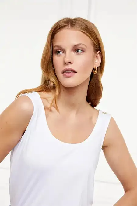 Holland Cooper Vest White Women Tops