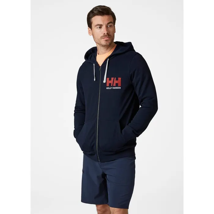 Hoodies and Sweatshirts Men Helly Hansen HH LOGO FULL ZIP HOODIE 597 Navy