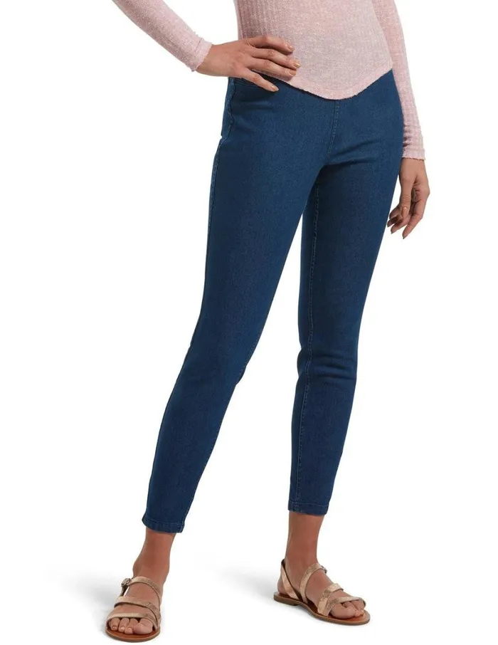 Hue Batique Floral Reversible High Waist Denim Skimmer Batique Floral Women Denim
