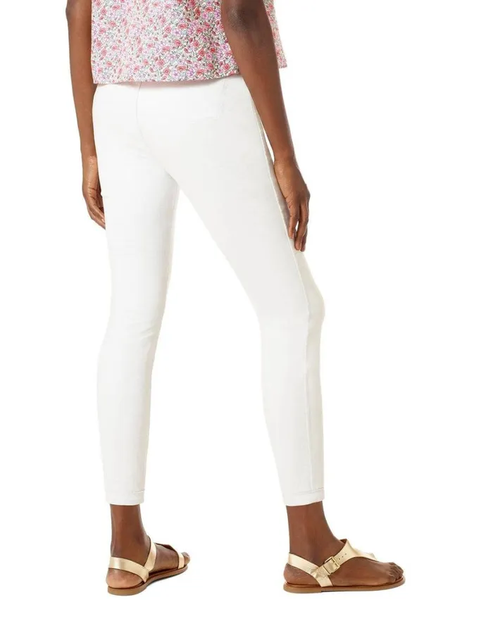 Hue Reversible Denim Skimmer Legging Chambray White Women Skinny