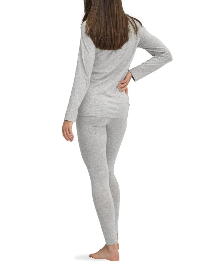Hue Solid PJ Legging Set With CBD Lt Grey Hea Women Knit