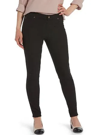 Hue Ultra Soft Fleece Lined Denim Leggings Black Women Denim