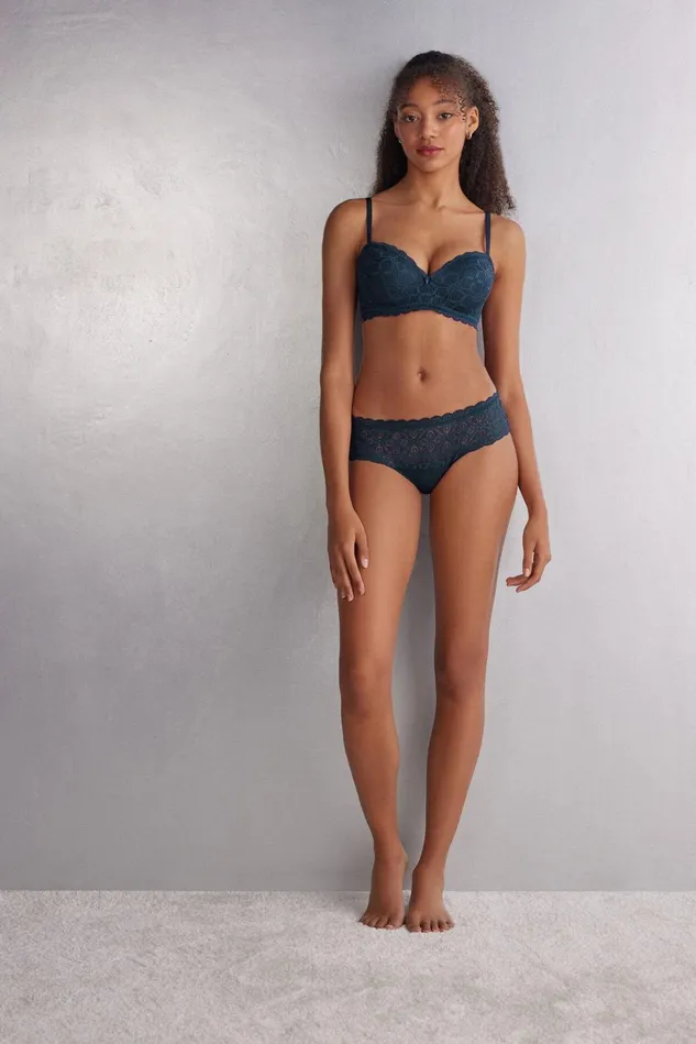Intimissimi Balconette Women Claudia Balconette Bra In Lace Blue 1467 8211 Intense Blue