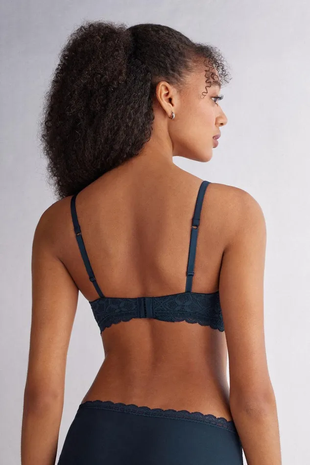 Intimissimi Balconette Women Claudia Balconette Bra In Lace Blue 1467 8211 Intense Blue