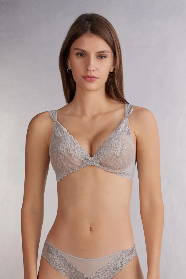 Intimissimi Balconette Women Pretty Flowers Giorgia Balconette Bra Pale Grey 347j 8211 Ice Grey Intimissimi Balconette Women Pretty Flowers Giorgia Balconette Bra Pale Grey 347j 8211 Ice Grey