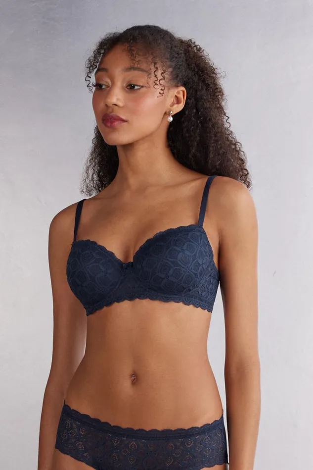 Intimissimi Balconette Women Sofia Balconette Bra In Lace Blue 1467 8211 Intense Blue Intimissimi Balconette Women Sofia Balconette Bra In Lace Blue 1467 8211 Intense Blue