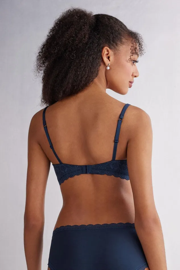 Intimissimi Balconette Women Sofia Balconette Bra In Lace Blue 1467 8211 Intense Blue