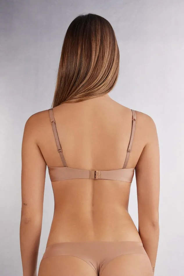 Intimissimi Balconette Women Sofia Natural Lift Balconette Bra In Ultralight Microfiber Natural 417i 8211 Marrone Cappuccino