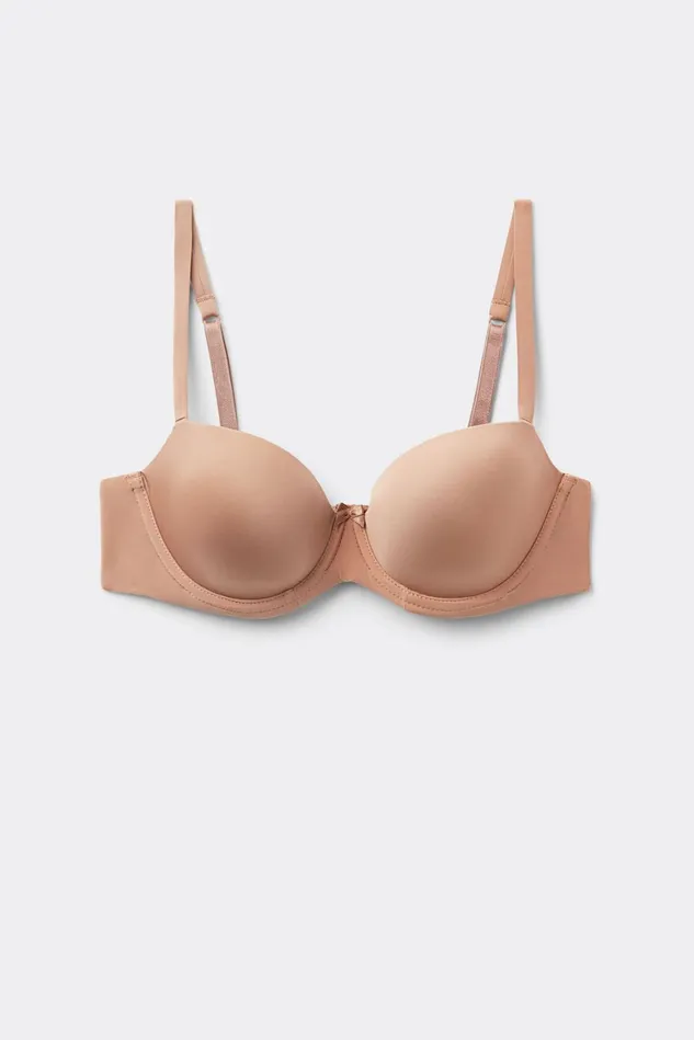 Intimissimi Balconette Women Sofia Natural Lift Balconette Bra In Ultralight Microfiber Natural 417i 8211 Marrone Cappuccino