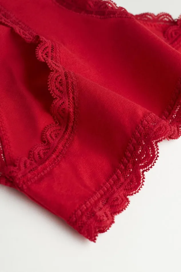 Intimissimi Bikini Panties Women Cotton And Lace Panties Red 1473 8211 Rosso