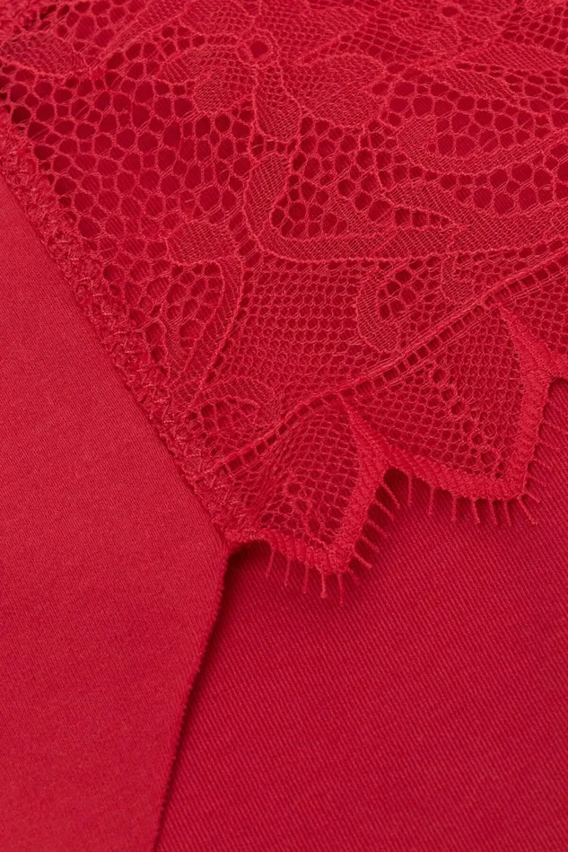Intimissimi Bikini Panties Women Intriguing Beauty Cotton Panties Red 9888 8211 Candy Apple Red