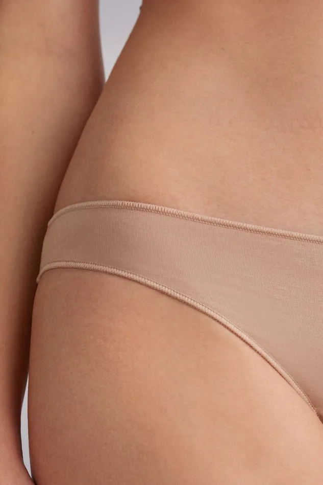 Intimissimi Bikini Panties Women Low Rise Cotton Panties Natural 044 8211 Honey Soft Beige