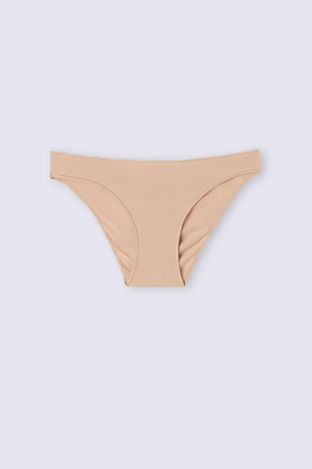 Intimissimi Bikini Panties Women Low Rise Cotton Panties Natural 044 8211 Honey Soft Beige