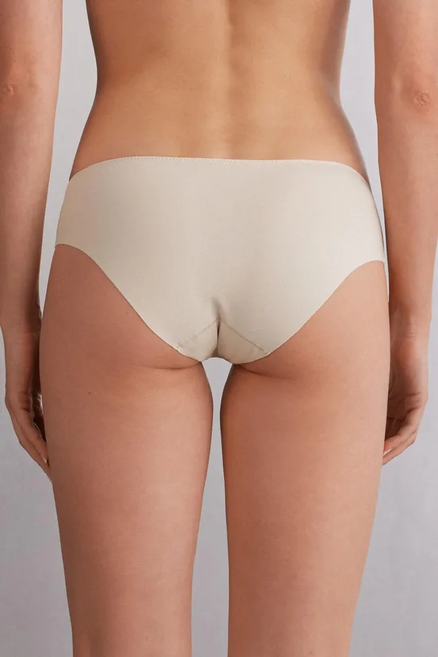 Intimissimi Bikini Panties Women Pretty Flowers Seamless Cotton Panties 2280 8211 Avorio Crema