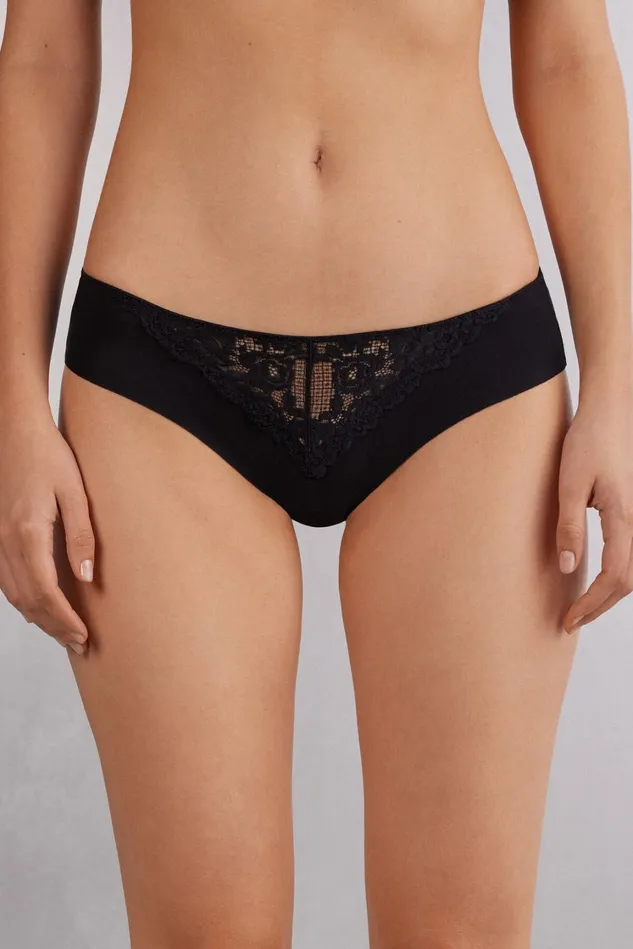 Intimissimi Bikini Panties Women Pretty Flowers Seamless Cotton Panties Black 019 8211 Black Intimissimi Bikini Panties Women Pretty Flowers Seamless Cotton Panties Black 019 8211 Black