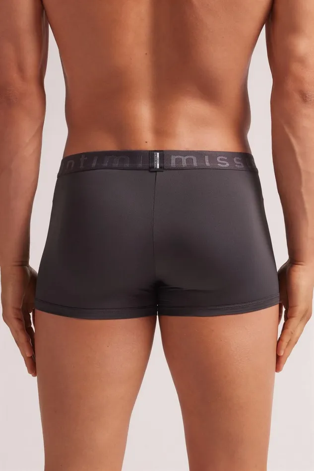 Intimissimi Boxers Men Microfiber Logo Boxer Shorts Grey 4712 8211 Dark Grey
