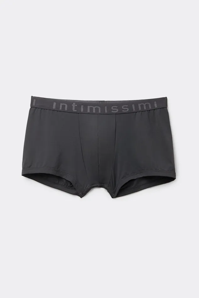 Intimissimi Boxers Men Microfiber Logo Boxer Shorts Grey 4712 8211 Dark Grey
