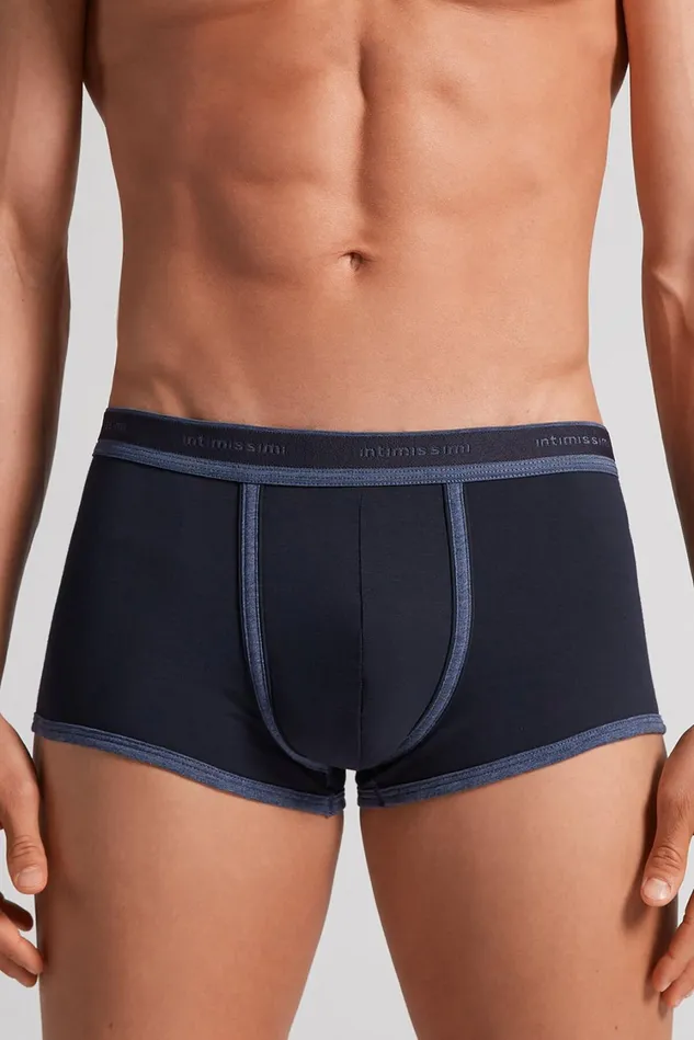 Intimissimi Boxers Men Superior Cotton Boxers With Logo Blue 844i 8211 Midnight Blueheathered Denim Blue Intimissimi Boxers Men Superior Cotton Boxers With Logo Blue 844i 8211 Midnight Blueheathered Denim Blue