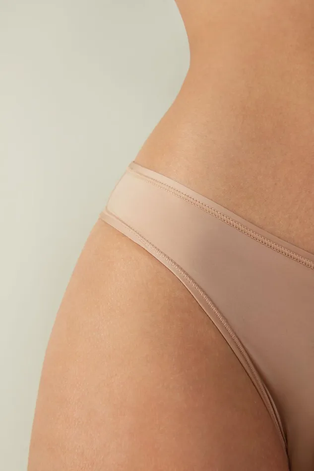 Intimissimi Brazilian Cut Women Brazilian Panties In Ultralight Microfiber Natural 044 8211 Honey Soft Beige