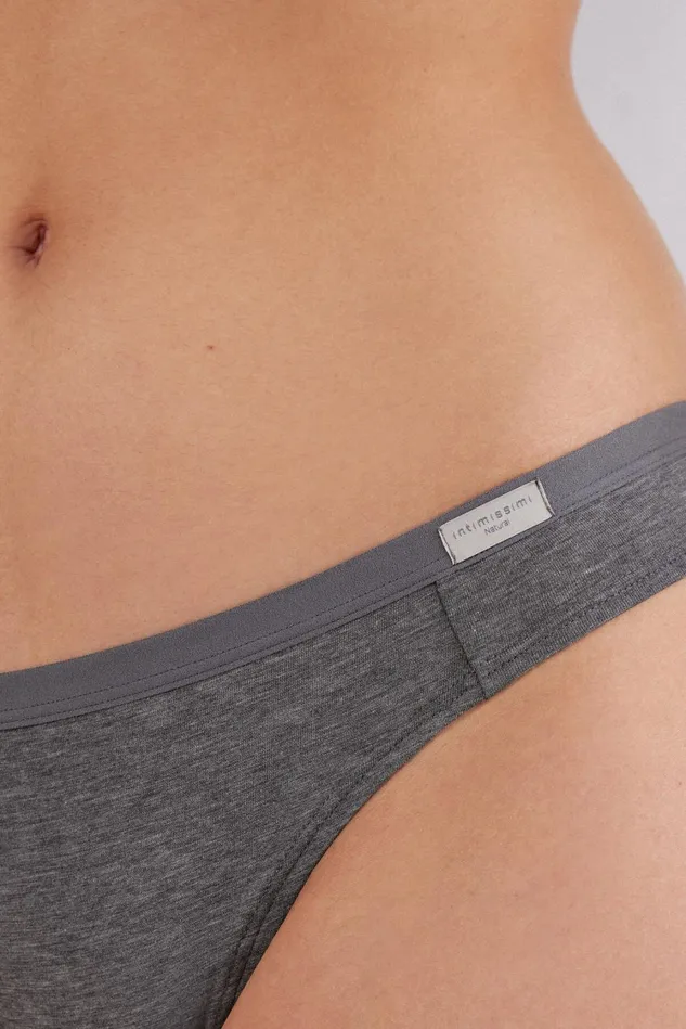 Intimissimi Brazilian Cut Women Cotton Brazilian Grey 616i 8211 Cloud Grey Blend
