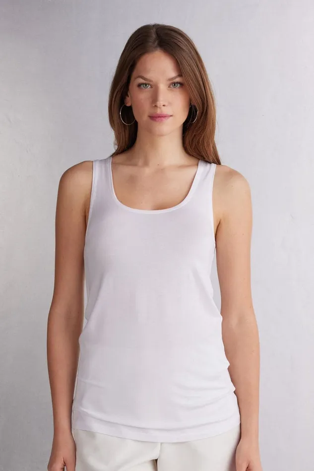 Intimissimi Camisoles Tank Tops Women Long Micromodal Tank Top White 7478 8211 Milk White Intimissimi Camisoles Tank Tops Women Long Micromodal Tank Top White 7478 8211 Milk White