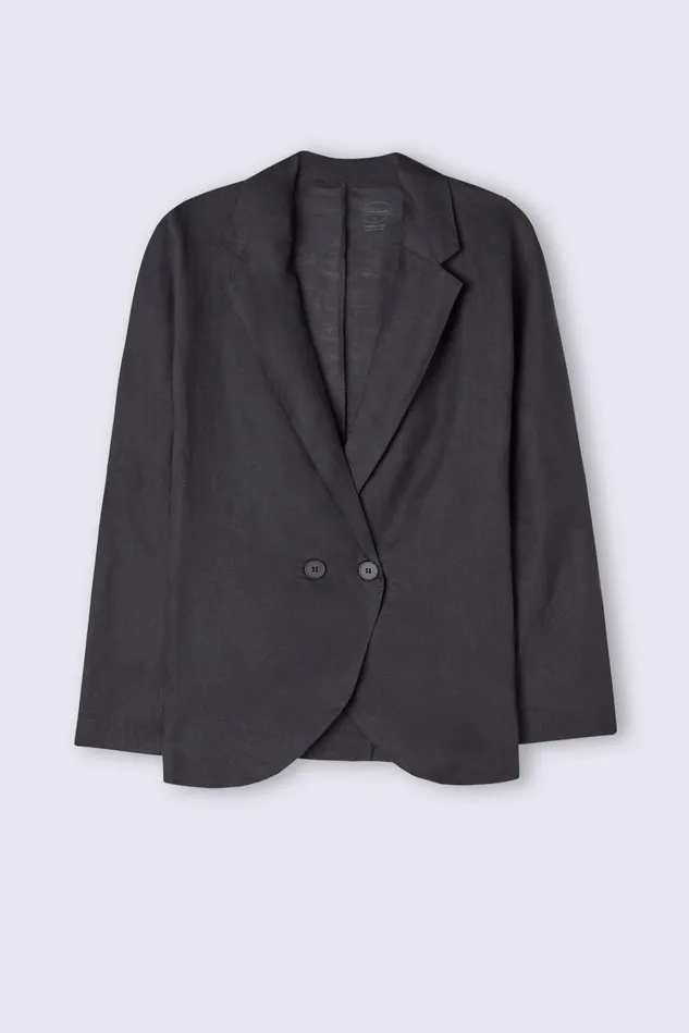Intimissimi Cardigans Jackets Women Linen Cloth Double Breasted Jacket Black 019 8211 Black