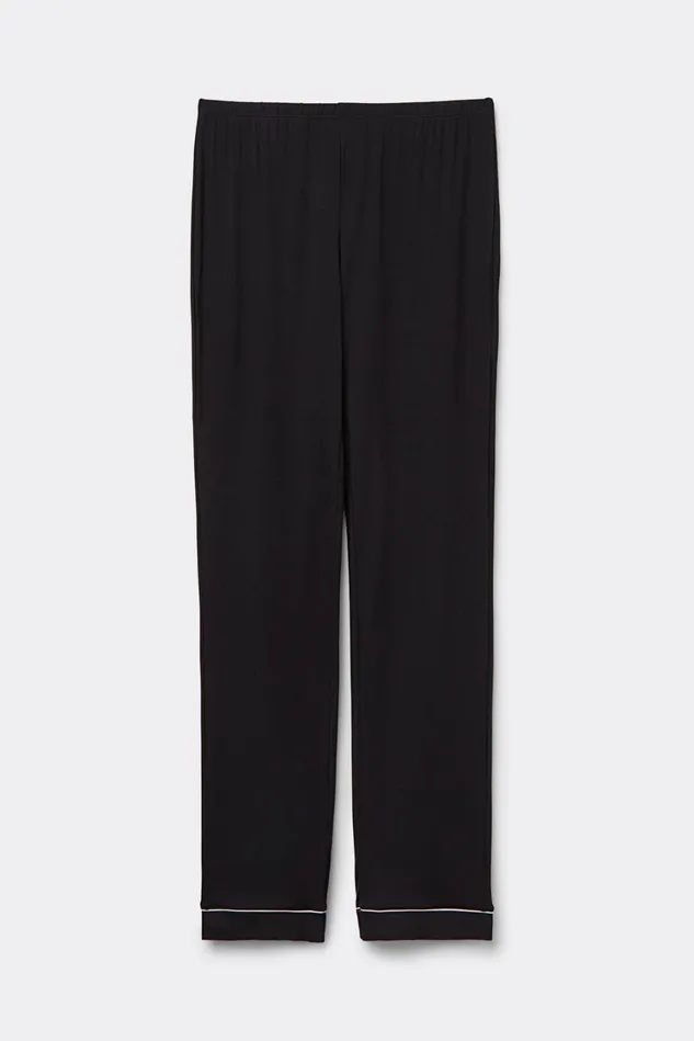 Intimissimi Long Pajamas Women Long Micromodal Trousers Black 019 8211 Black