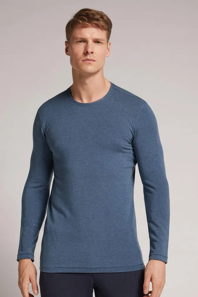 Intimissimi Long Sleeve Tops Men LongSleeve ModalCashmere Top Blue 5210 8211 Denim Blue Blend Intimissimi Long Sleeve Tops Men LongSleeve ModalCashmere Top Blue 5210 8211 Denim Blue Blend